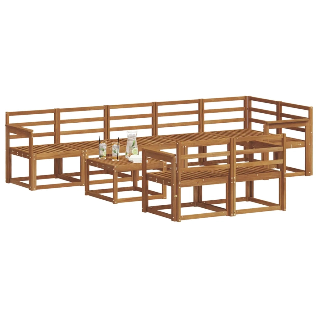 Set di divani da esterno 9 pcs Naturale