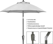 Parasole di protezione Ø 150 cm in alluminio/polyester crème, piccola dimensione