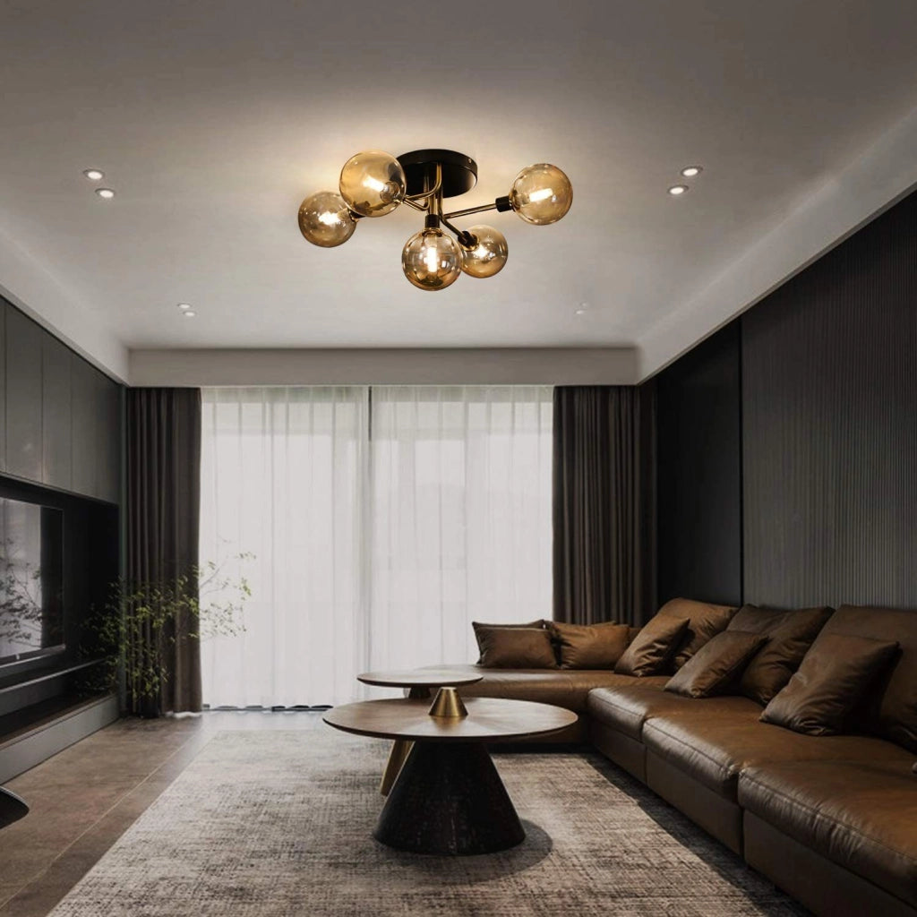 ZMH Lampada da soffitto a globo in vetro per illuminazione soggiorno