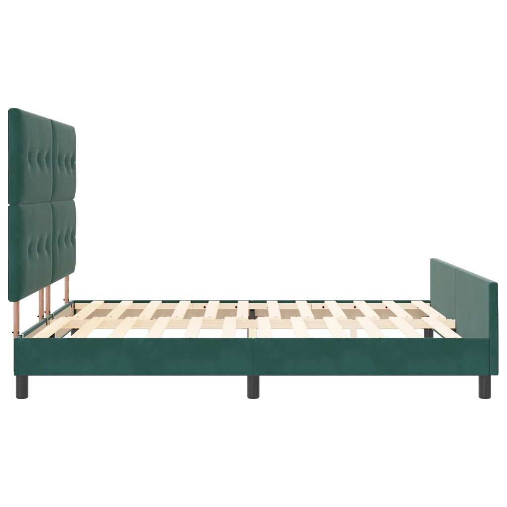 Struttura Letto Verde Scuro 180x200 cm Velluto
