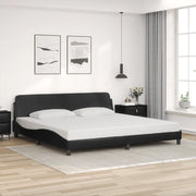 vidaXL Giroletto con Testiera Nero 200x200 cm in Similpelle