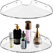 Set di supporti angolari per parete 18x18CM, kit di 2 supporti angolari in acrilico, organizzatore per parete trasparente per bagno, cucina, camera da letto, soggiorno, sala da pranzo, ufficio