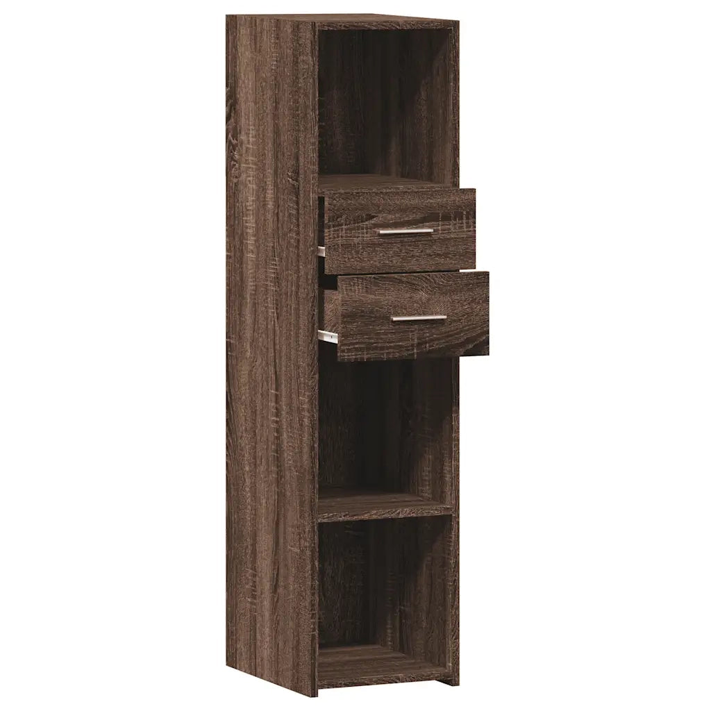 Credenza-Buffet-Armadio da cucina Rovere Marrone 30x42,5x124 cm in Legno Multistrato