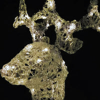 Renna Luminosa Natalizia Esterno 100cm Decorazione Addobbo Natale Bianco Caldo