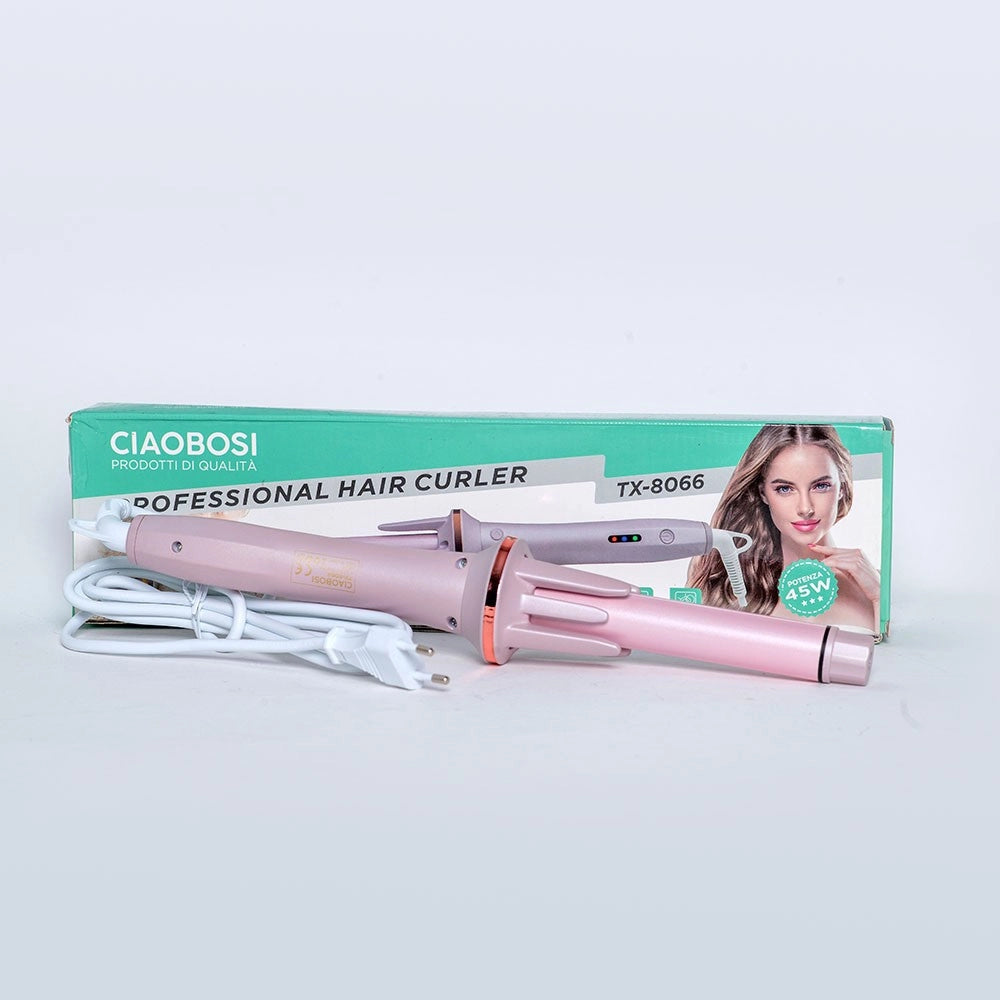 Trade Shop - Arricciacapelli Conico Automatico Spazzola Rotante Ricci Onde Boccoli 45w Tx-8066 -