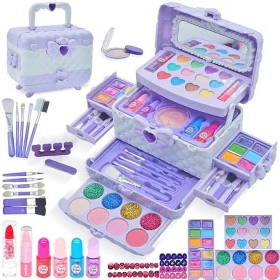 Set di Trucco Completo per Ragazze - 57 Pezzi di Kit di Trucco per Bambine