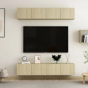 Mobili TV 4 pz Rovere Sonoma 80x30x30 cm in Legno Multistrato 3078955