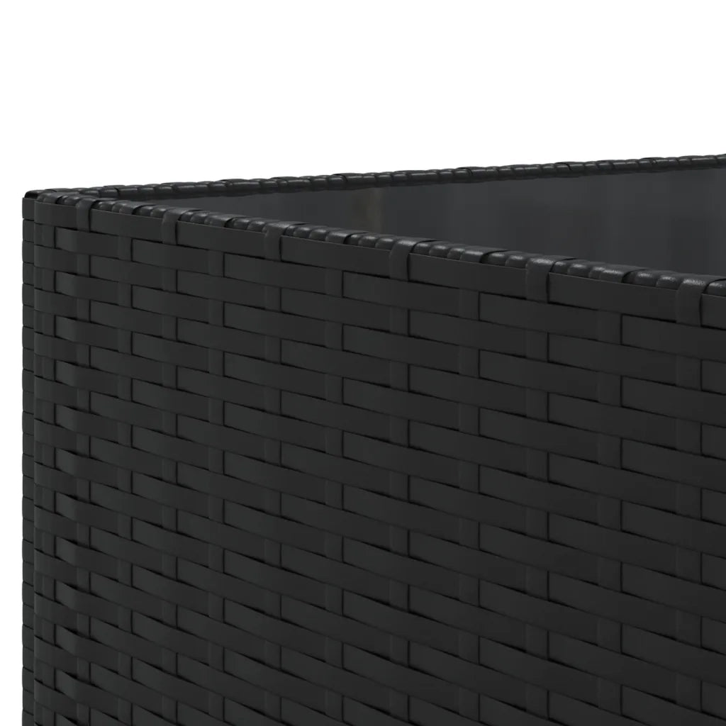 Set Salotto da Giardino con Cuscini 9pz Nero in Polyrattan