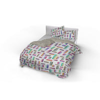 Copripiumino Singolo con Stampa sul Sacco e Federe Doubleface Multicolor