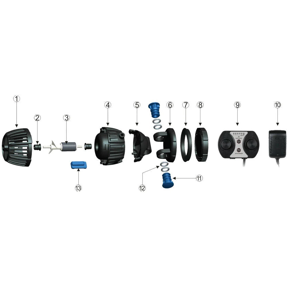 Pompa di circolazione Wavemaker 700-8000 l 20 watt regolatore dell'acqua per acquario 16_0002155
