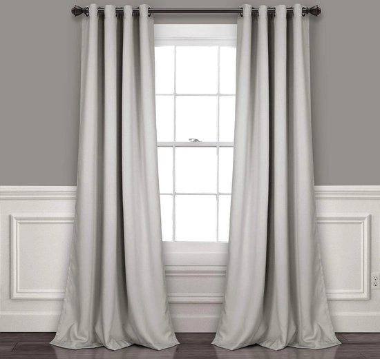 Pannelli di tenda oscuranti opulenti, set a due, colore grigio chiaro - 52x84 - isolamento per classe di insegnamento