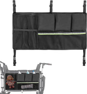 Cestino per Bambino con Alta Capacità 72x34cm per Zaino per Bambino con Strisce Riflettenti - Nero - Compreso il Supporto per WONDERFOLD