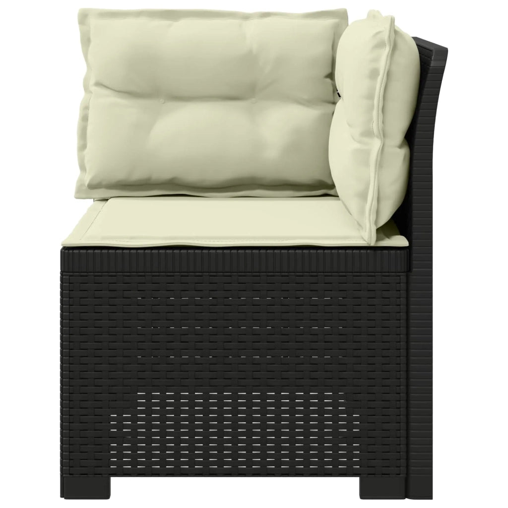 Divano da Giardino a 1 Posto con Cuscini Aspetto Rattan PP 8011832