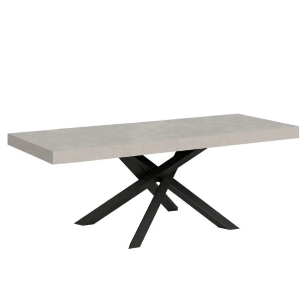 Tavolo allungabile 160/420x90 cm Volantis Premium cashmere gambe antracite