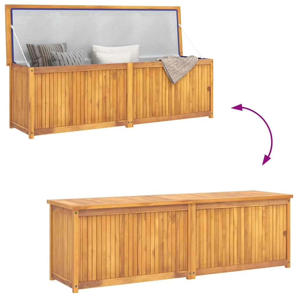 Cassa da Giardino 175x50x55 cm in Legno Massello di Teak 318734