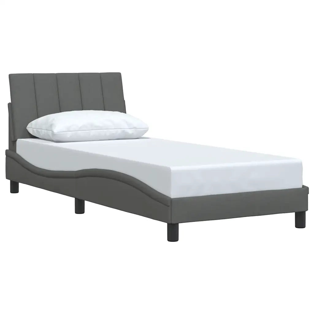 Giroletto senza Materasso Hanko Grigio Scuro 80x200 cm Tessuto