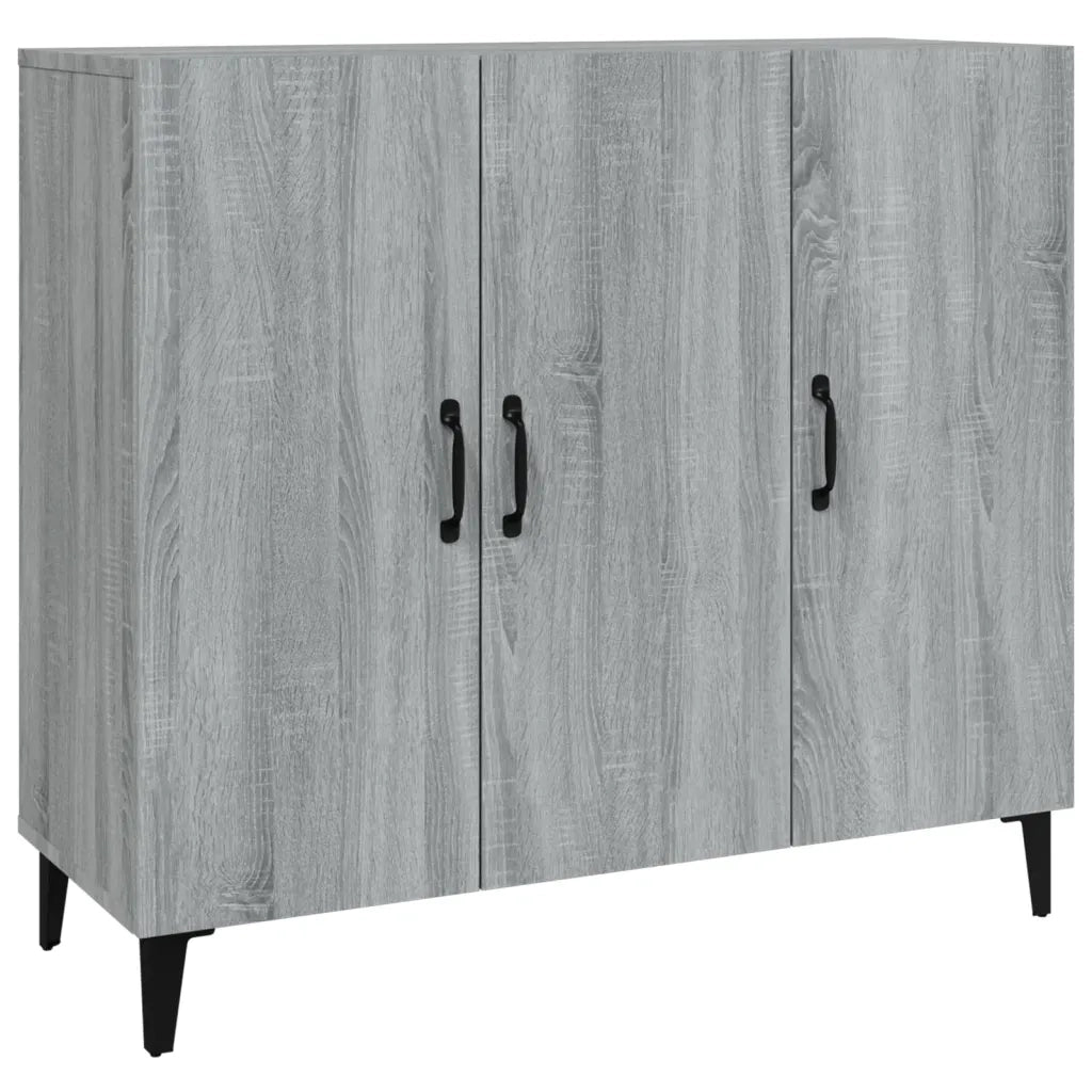 Credenza Grigio Sonoma 90x34x80 cm in Legno Multistrato cod mxl 18587