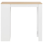 Tavolo da Bar con Ripiano Bianco 110x50x103 cm 280215
