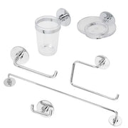 Set accessori a muro 6 pezzi in acciaio cromato e viti incluse  Idea