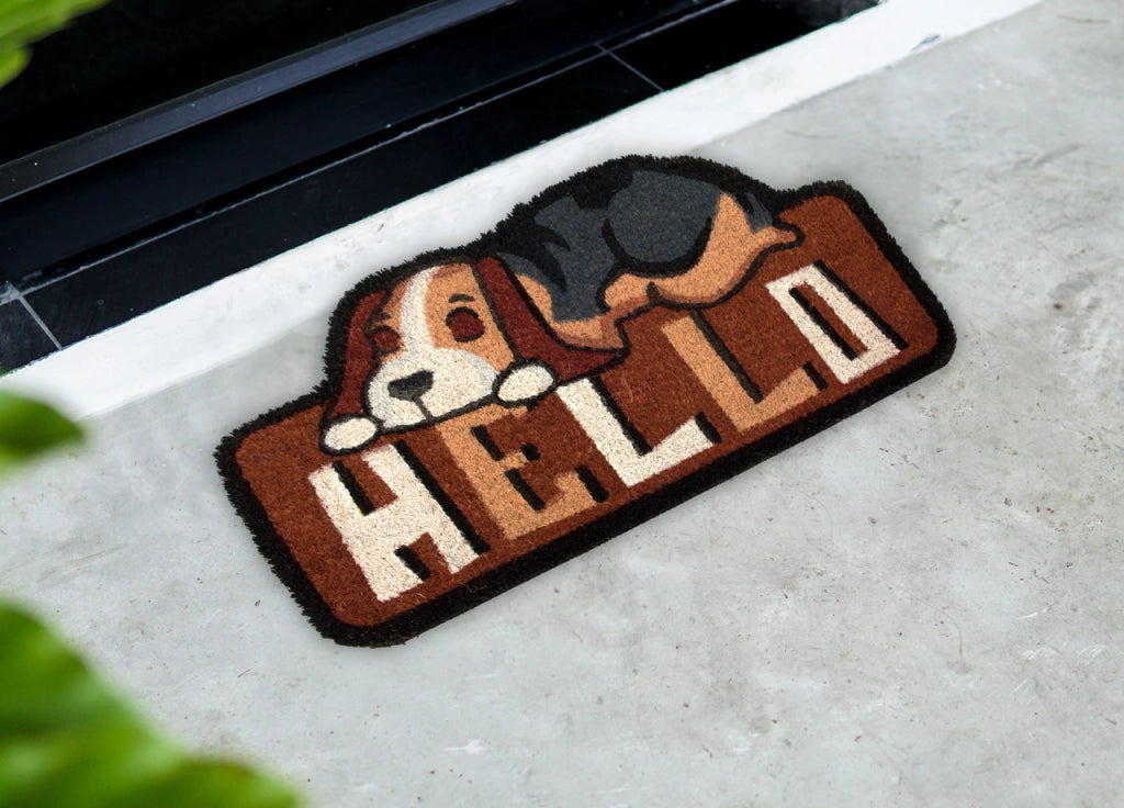 Zerbino Entrata Ingresso Esterno Antiscivolo Cocco Animal Dog Hello