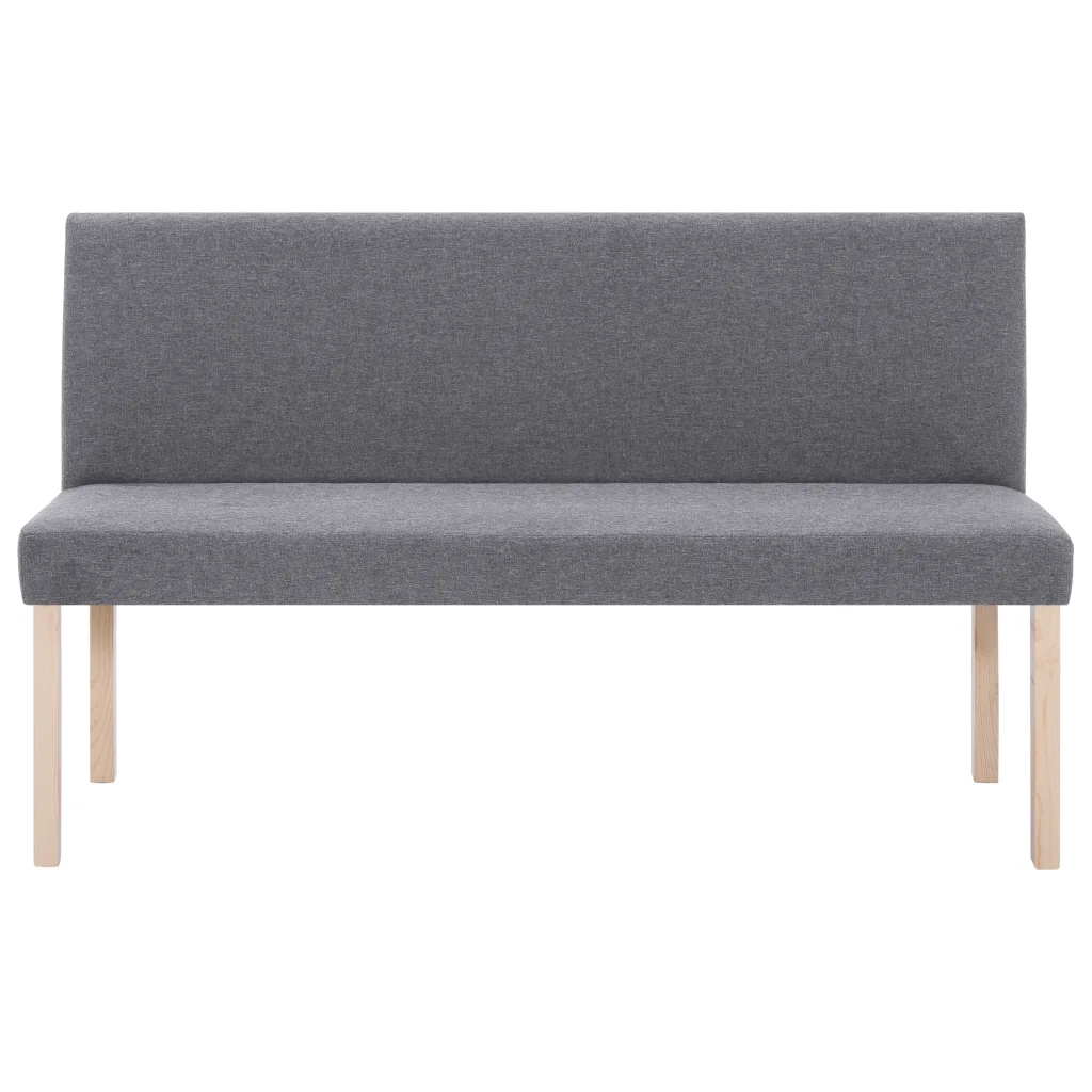 Panca-Sgabello 139,5 cm Grigio Chiaro in Poliestere