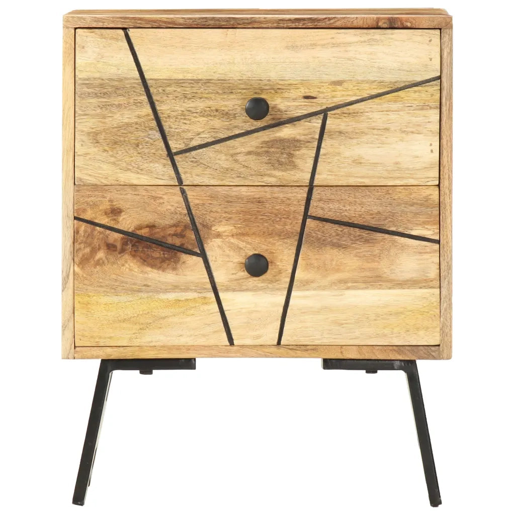 Comodino 40x30x50 cm in Legno Massello di Mango 285875