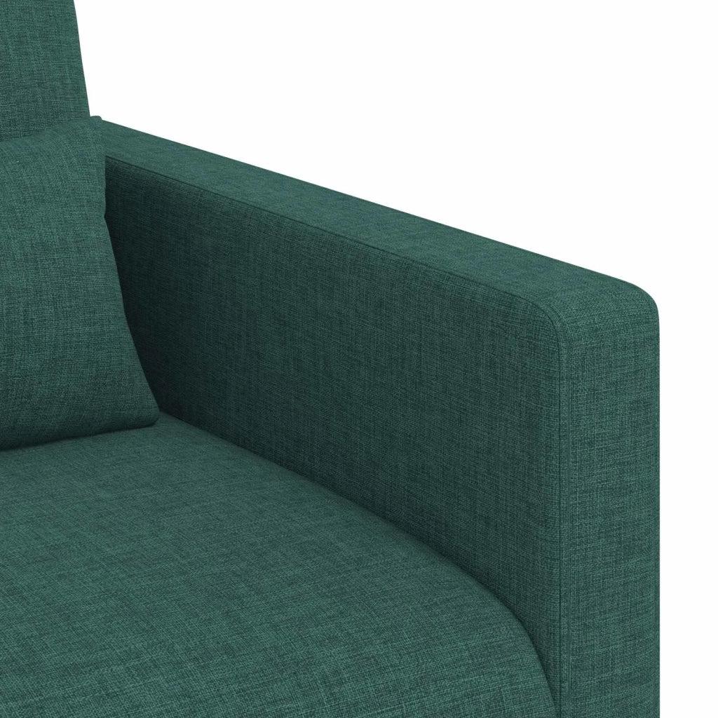 Set di divani 2 pcs Verde Scuro 139 x 78 x 80 cm Tessuto