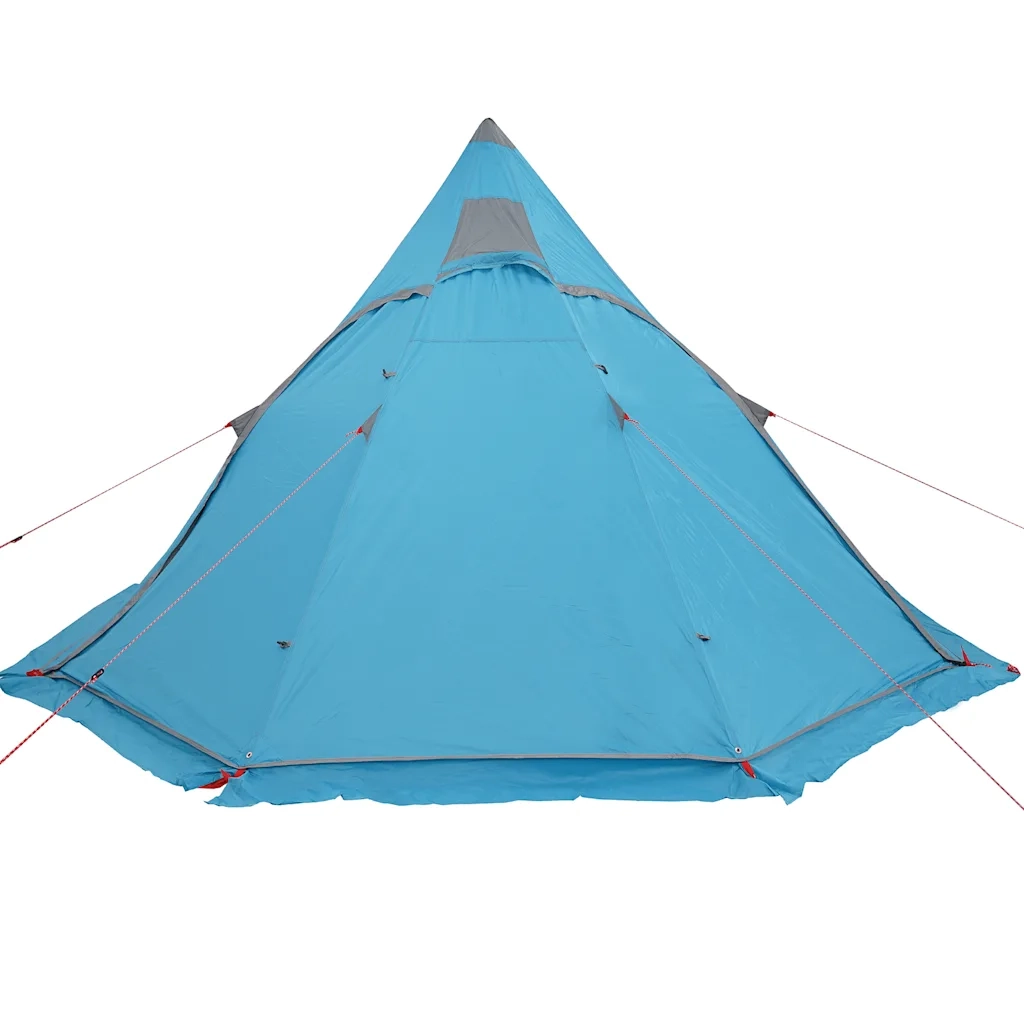 Tenda da Campeggio Tipi per 5 Persone Blu Impermeabile