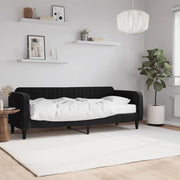 Divano Letto con Materasso Nero 80x200 cm in Velluto 3197036