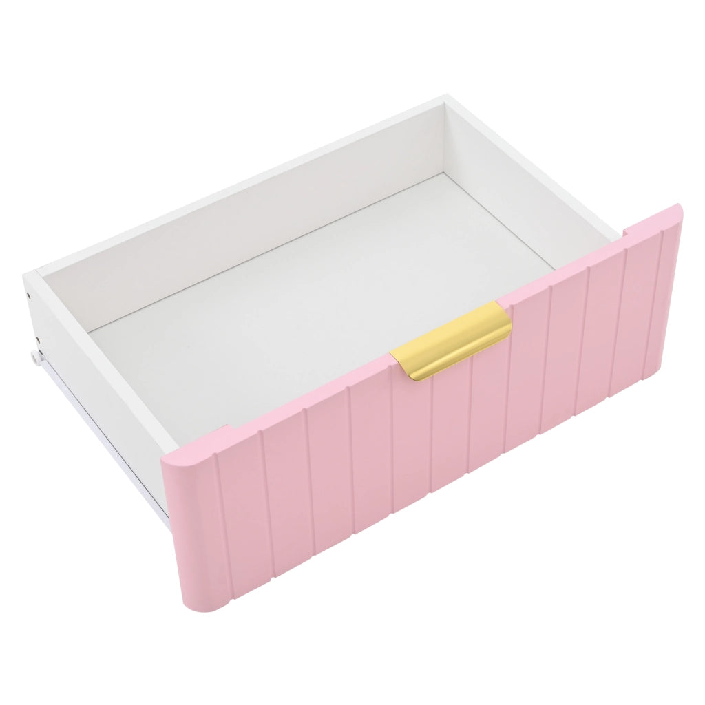 Mobile sottolavabo sospeso con lavabo singolo e doppio spazio contenitore in MDF rosa bianco 60,5 × 47,5 × 47 cm