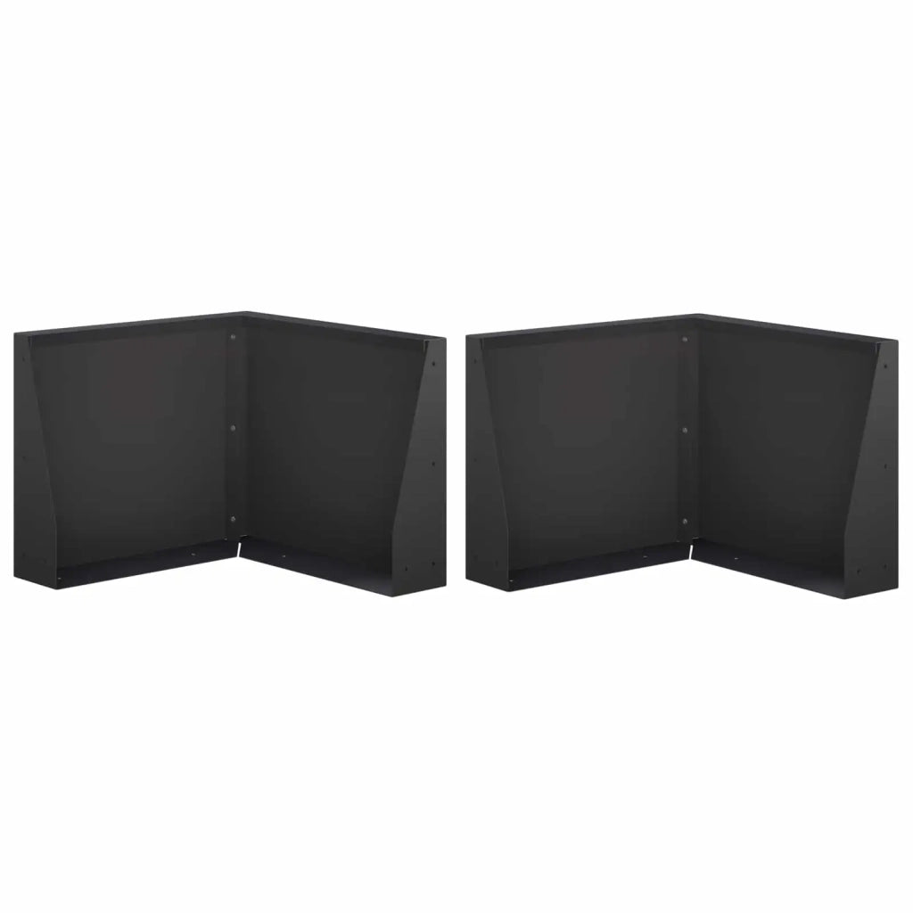 Muro di contenimento 2 pz 50 x 50 x 30 cm Acciaio Nero 8015200