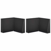 Muro di contenimento 2 pz 50 x 50 x 30 cm Acciaio Nero 8015200