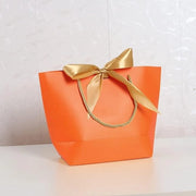 Confezioni regalo in carta - 4 pezzi - Arancione - Maniglie - Ideali per compleanni, matrimoni e feste