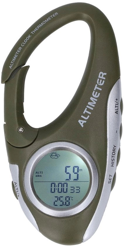 Barometro Portatile Formato Compattato - Termometro - Umidistat - Illuminazione di Sfondo - Sport all'Aperto - Escursioni