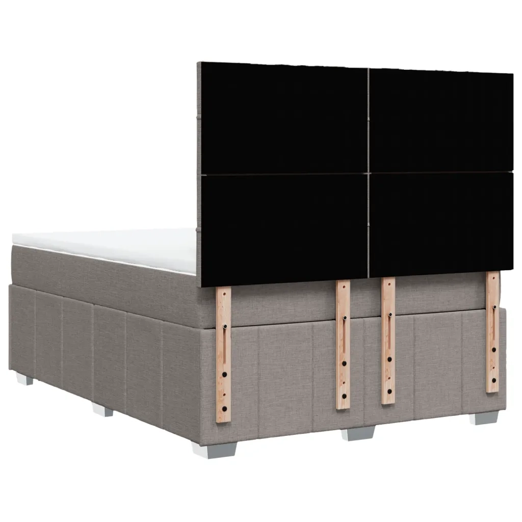 Giroletto a Molle con Materasso Tortora 140x190 cm in Tessuto 3291667