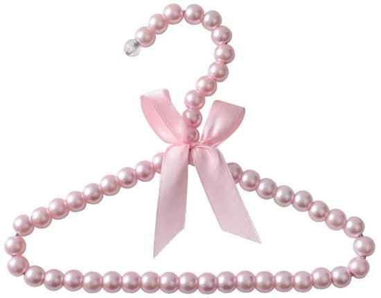 Hangers per bambini con presa antiscivolo - Mini hangers per bambini - Hangers per bambini con presa standard - Hangers per bambini in plastica - 20 cm, Rosa - Hangers per bambini