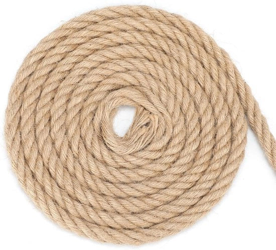 Tessuto di juta 14 mm - 10 m - marrone - per recinzione gatti - tessuto di canapa - fai da te - ricamo - appendere - decorazioni