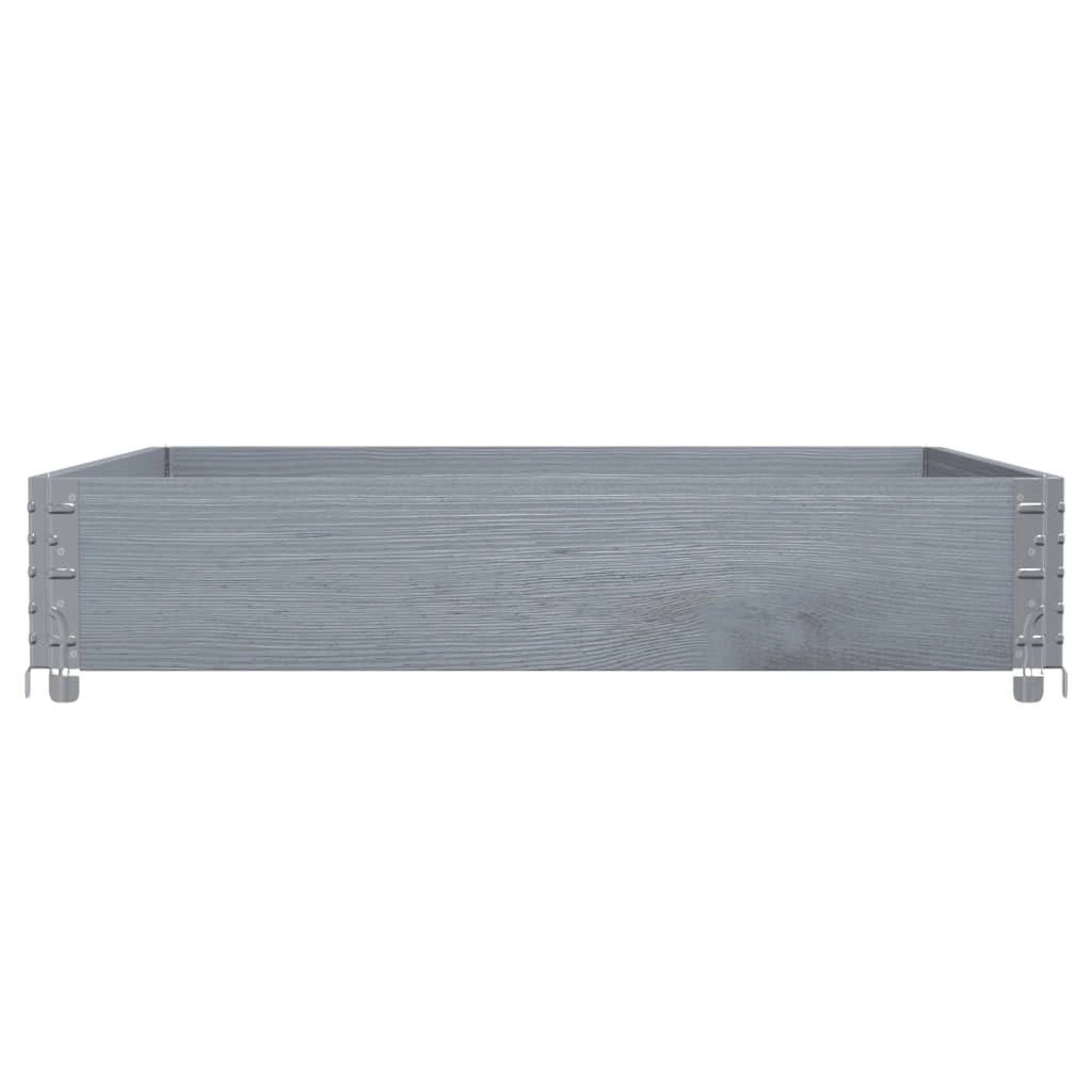 Vassoio per fioriera aiuola rialzata piante fiori terrazza giardino 100 x 100 cm legno massello di pino grigio 02_0037241