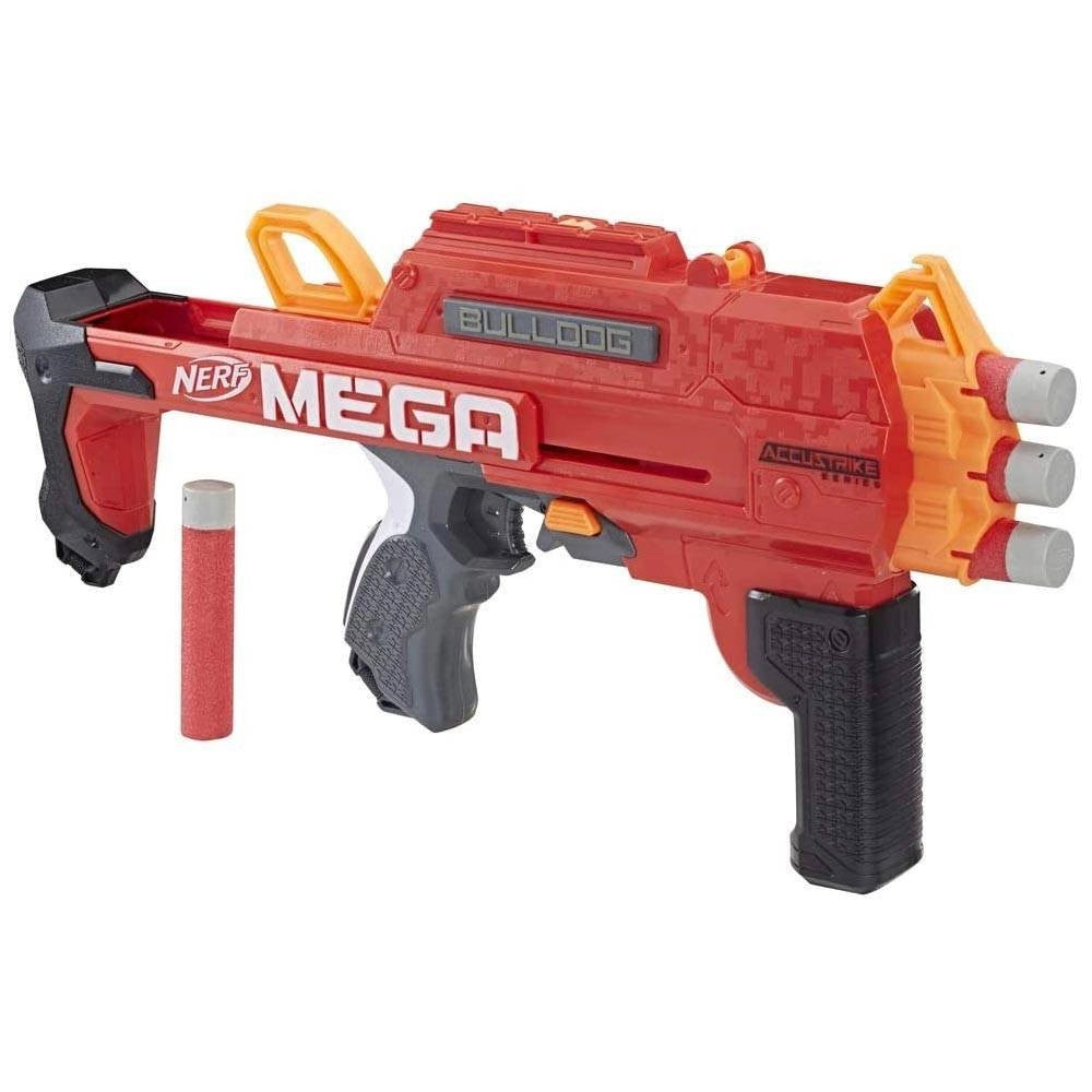 Trade Shop - Fucile Giocattolo Bambini N-strike Mega Bulldog Con 3 Munizioni Accustrike -