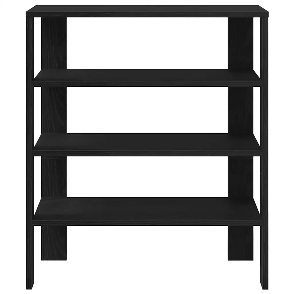 Scarpiera Nera 61x32x70 cm in Truciolato 859843