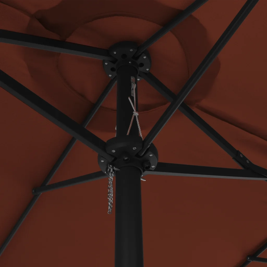 Ombrellone da Esterni Palo in Alluminio 460x270cm Terracotta 44872