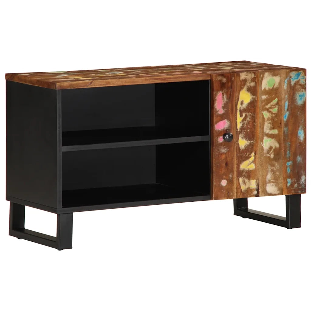 Mobile TV 80x33x46cm Legno Massello Recupero Legno Multistrato 351964