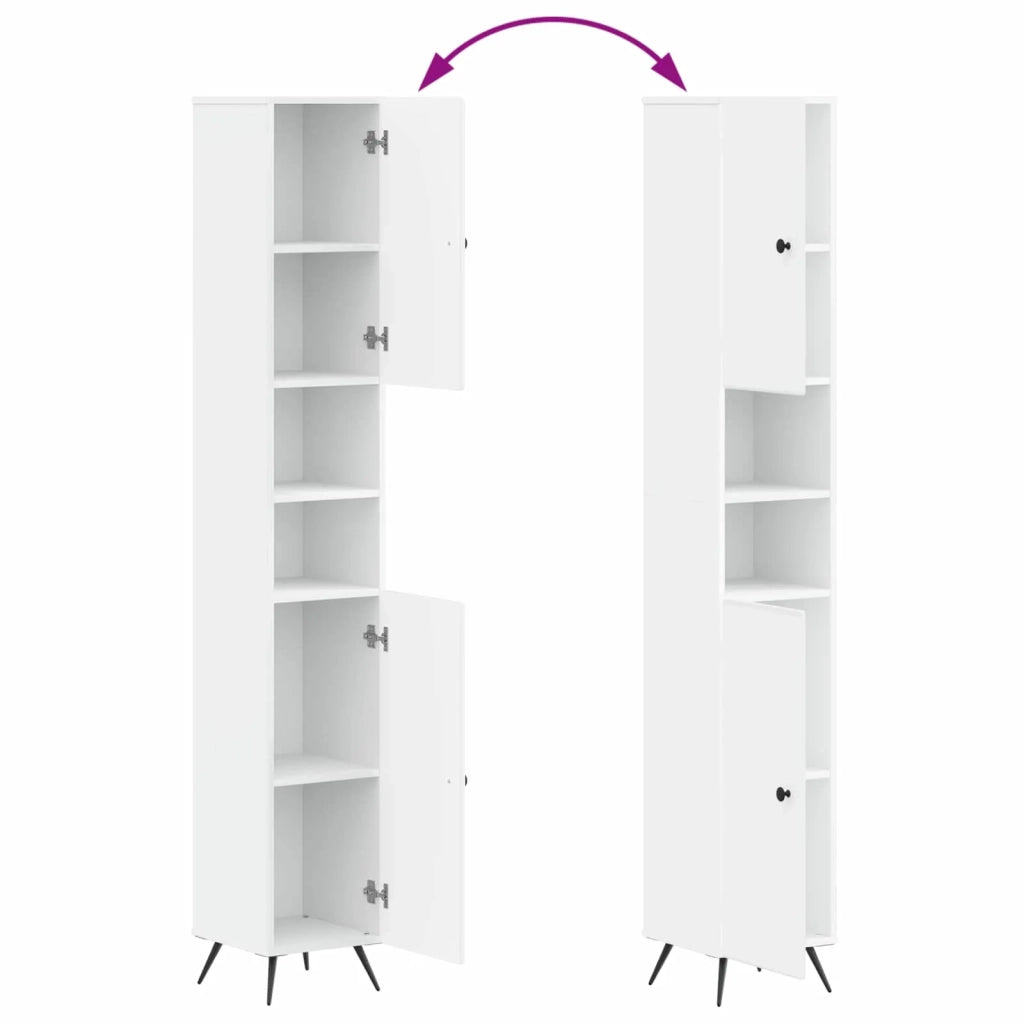 Armadio da Bagno con Ripiano Aperto BREDA Bianco 897475