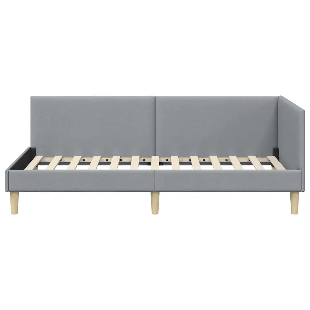 Cornice del letto ad angolo Grigio chiaro 90 cm x 200 cm