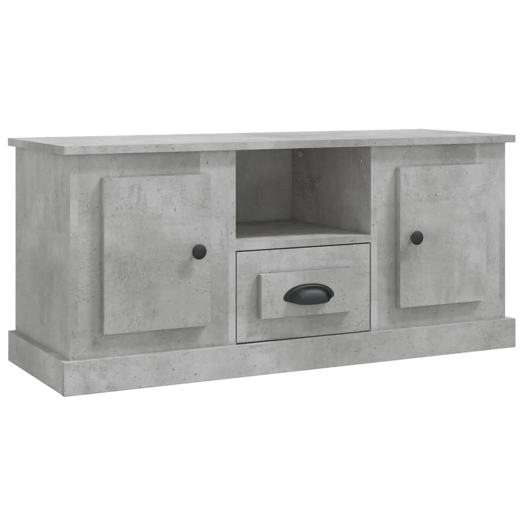 Mobile TV multimediale scaffale TV mobile TV sala da pranzo soggiorno camera da letto 100 x 35,5 x 45 cm legno ingegnerizzato grigio 02_0025524