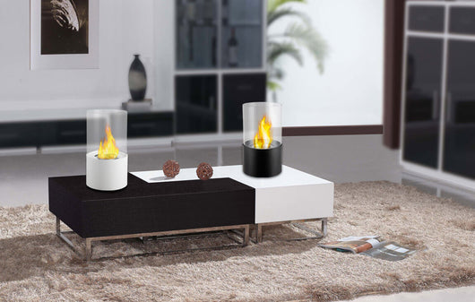 Camino a Bioetanolo da Tavolo Ø16x27cm Vannini Giotto Nero