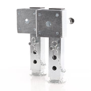 Set 2 piedi stabilizzatori per rimorchi roulotte 350mm, orientabili max 1300kg