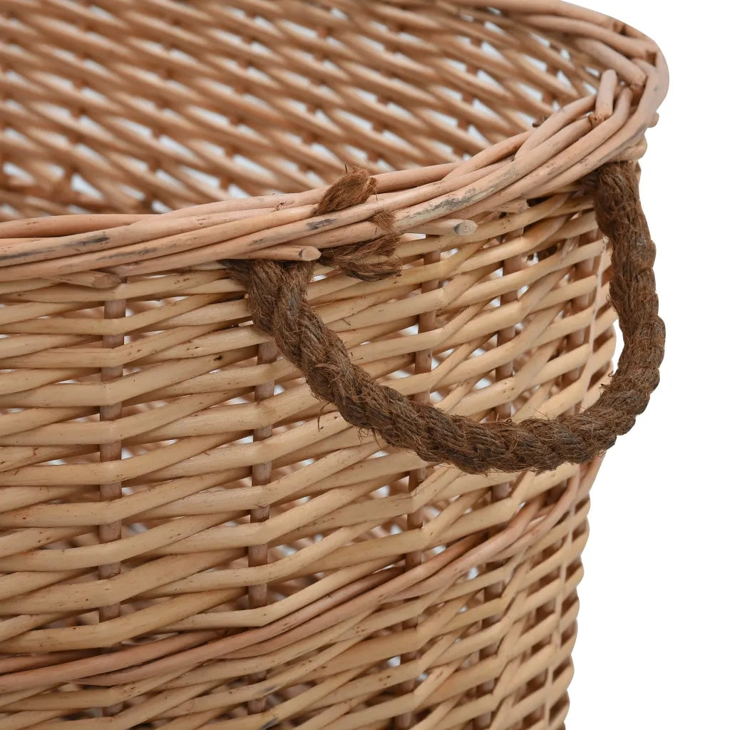 Cesta per Legna con Maniglie 88x57x34cm Salice Naturale cod mxl 43320