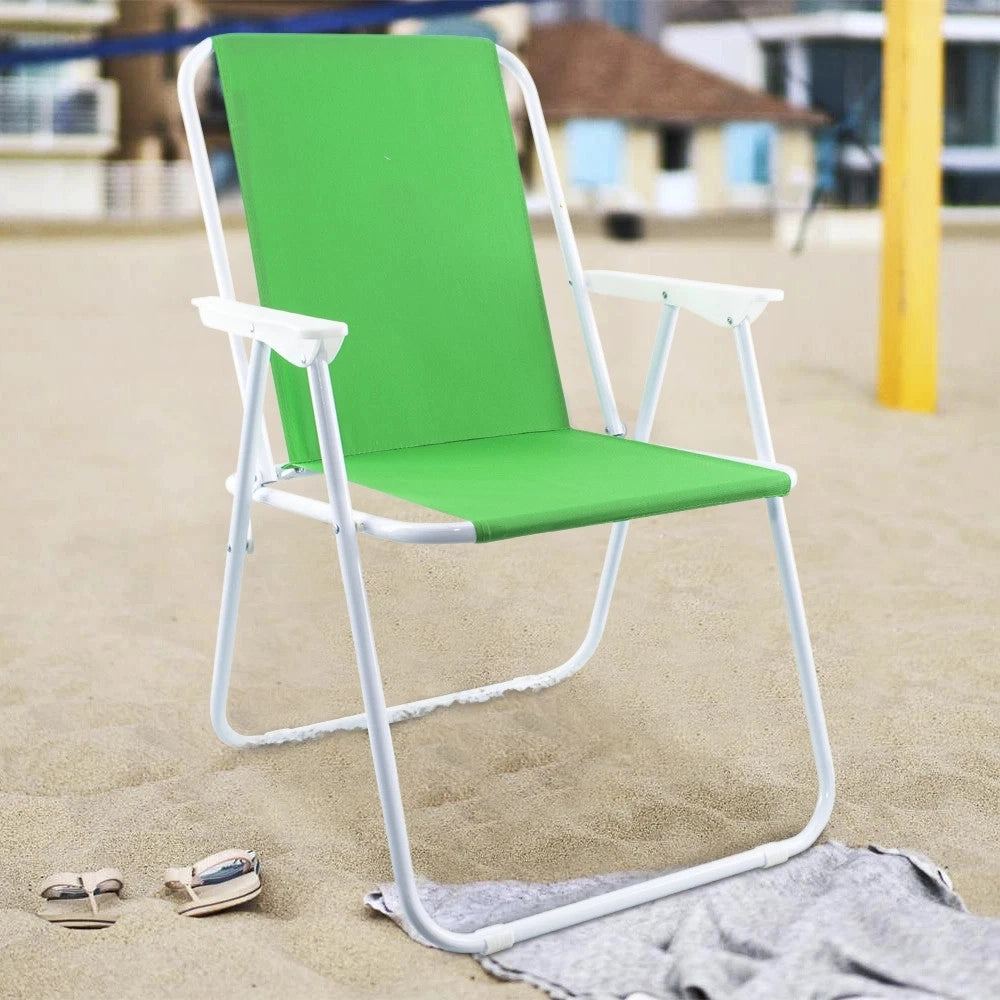 Trade Shop - Sedia Relax Spiaggina Mare Giardino In Acciaio Pieghevole Campeggio Tinta Unita 285004 -