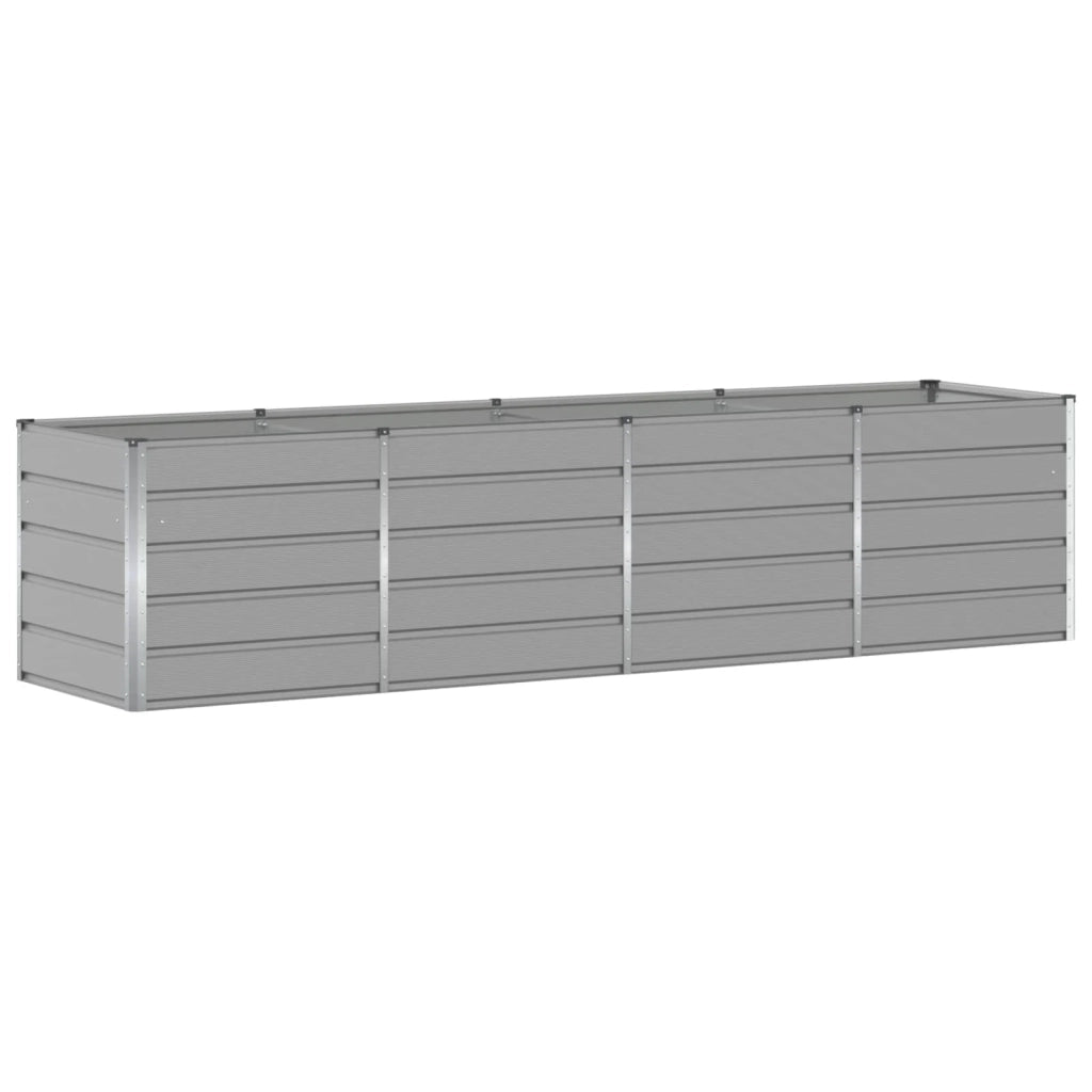 Fioriera moderna 240 x 80 x 75 cm design industriale per interni/esterni in acciaio grigio chiaro 02_0059192